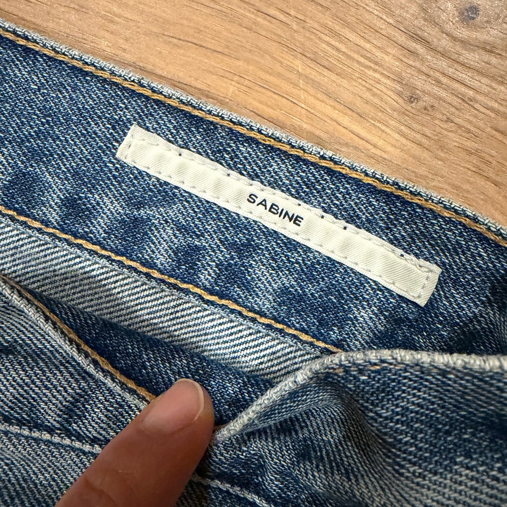 CITIZENS of HUMANITY Sabine Straight Leg High Waist Ripped Blue Jeans Size 29 - Picture 7 of 14
